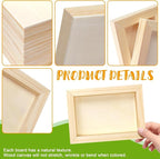 FSWCCK 10 Pack 5 x 7 inch Wood Panel Boards, Unfinished Wood Canvas Panels - Image 3