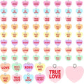 Augshy 64 Pcs Valentine's Day Resin Charms, Conversation Heart Pendant | by Augshy