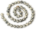 45PCS 8mm Natural Dalmatian Stone Round Loose Beads - Image 2