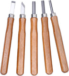 UCEC 5 Pack Linocut Wood Carving Tools Set Linoleum Hand Wood Carving Kit by UCEC