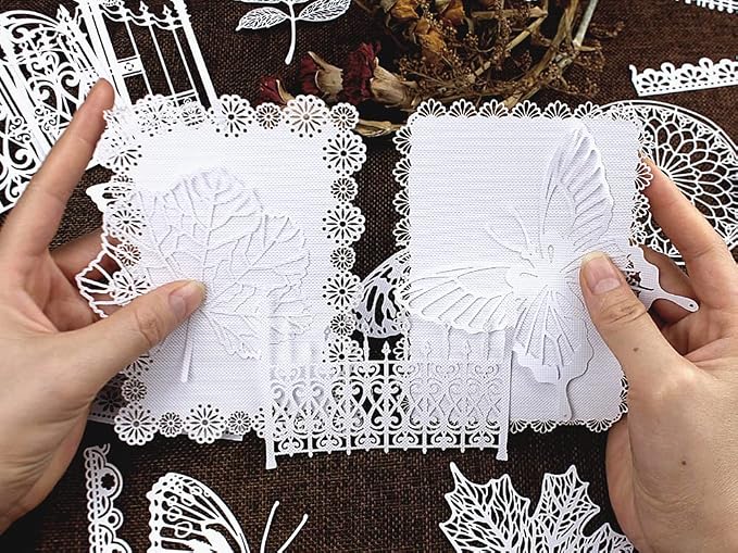 Vintage Scrapbook Paper Lace for Scrapbooking Supplies Kit, Diuhofart 40 Pcs - Image 4