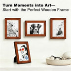 RPJC 5x7 Picture Frames Made of Solid Wood High Definition Glass - Image 2