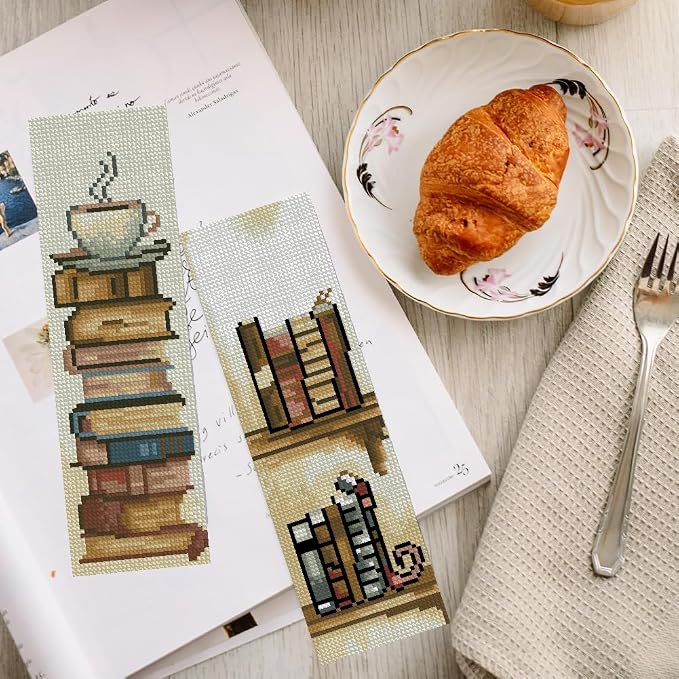 KYOQFVN 6 Pcs Book Cross Stitch Bookmark - Image 5