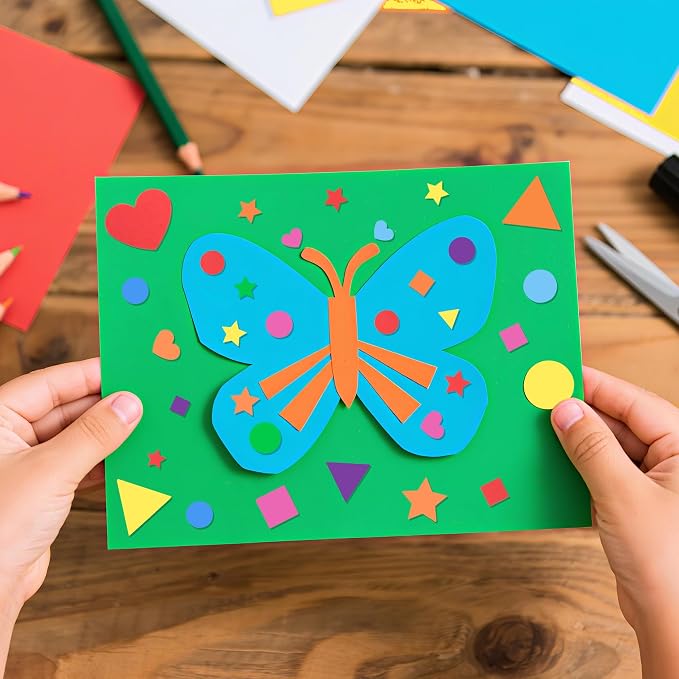 1600Pcs Foam Stickers, 8 Colors Foam Shape Stickers - Image 6