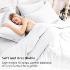 CozyLux King Size Comforter Set White - Image 3