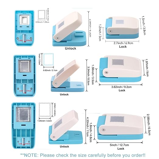 BAOFALI 3Pcs/Set Stamp Punch, 0.6 x 0.5 inch, 1 x 0.8 Inch, 1.5 x 1.2 inch - Image 2