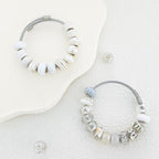 60Pcs Large Hole Beads Spacer Beads White Assorted European Craft Big Beads - Image 3