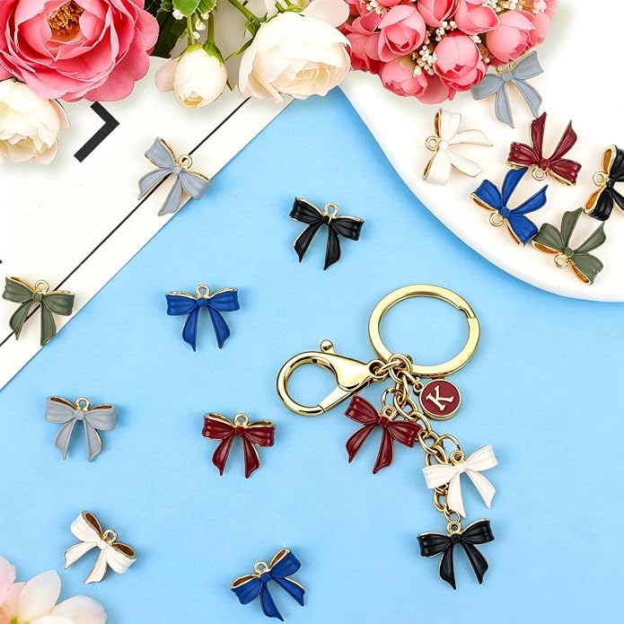Bow Charms for Bracelet Jewelry Making Cute Bracelet Charms | 18Pcs, Bow Charms - Image 3