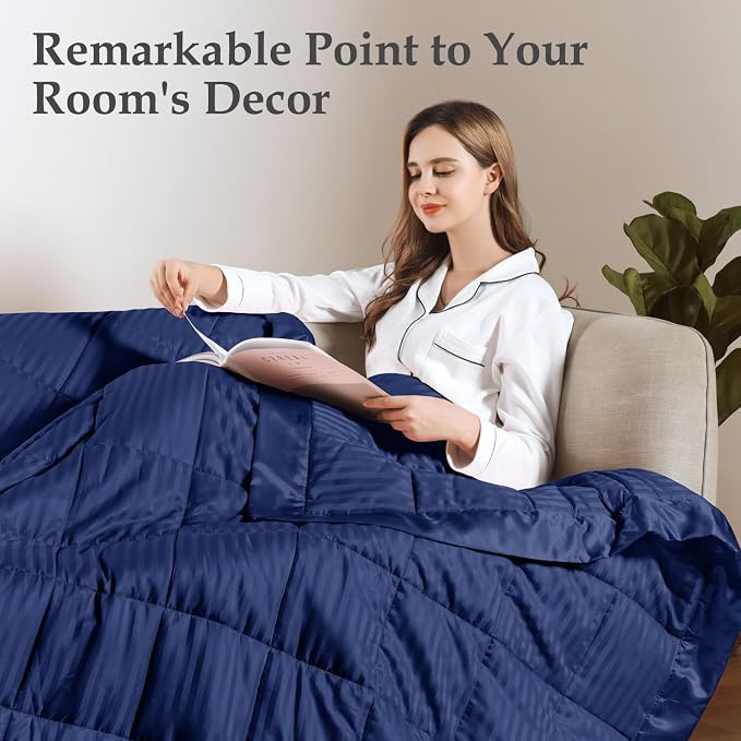downluxe Weighted Blanket Queen Size, 15 lb Weighted Blanket - Image 7