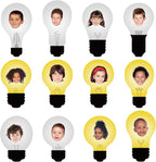 60PCS Classroom Light Bulb Cutouts Back to Schol Light Bulb Bulletin Board by partygreeting