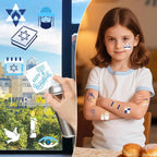 Augshy 56pcs Hanukkah Stencils, Chanukkah Dreidel Menorah Cupcake Stencils - Image 5