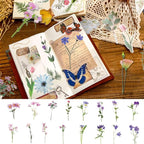 80 Pieces Natural Flower Stickers - Image 5