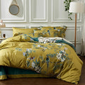 mixinni Floral Duvet Cover Set Full Soft Cotton White Flowers Birds Bedding by mixinni