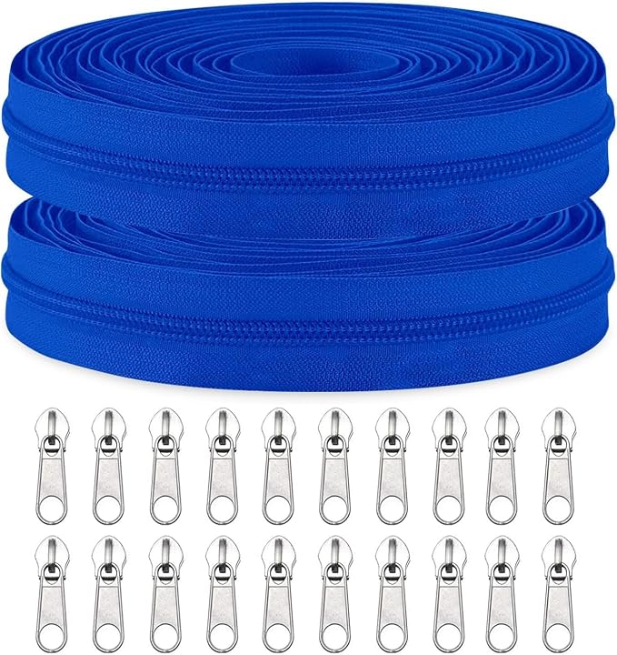 Sawoake #3 Nylon Coil Zippers by The Yard Bulk 10 Yards by Zipper