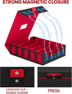 Trading Card Storage Box, 5 Row Card Deck Case - Image 4