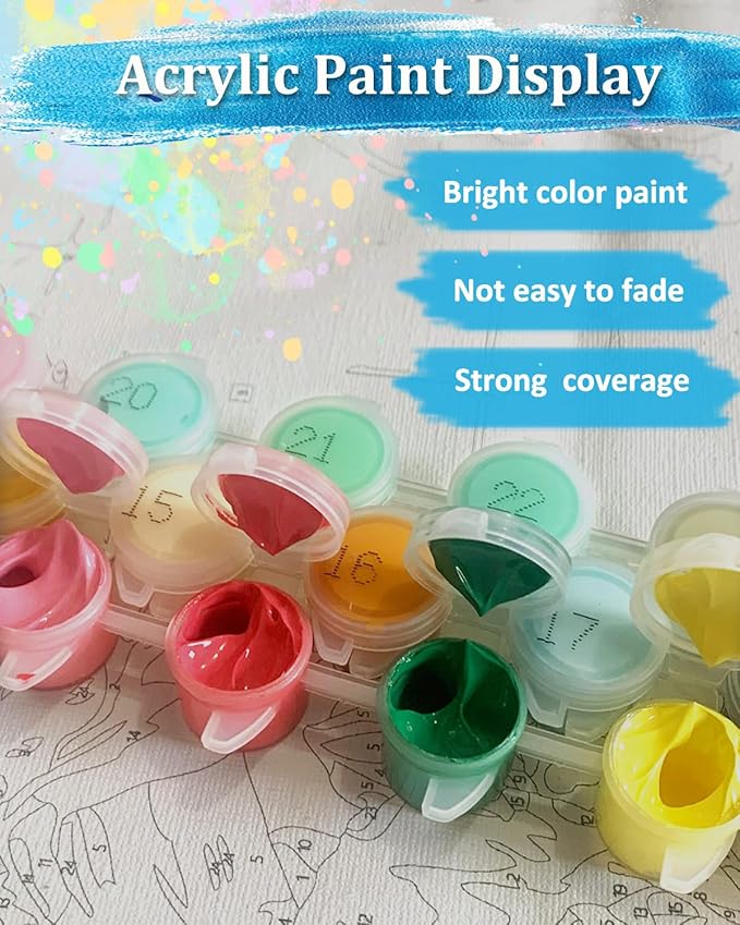 TOCARE Stained Glass Paint by Numbers Kit - Image 4