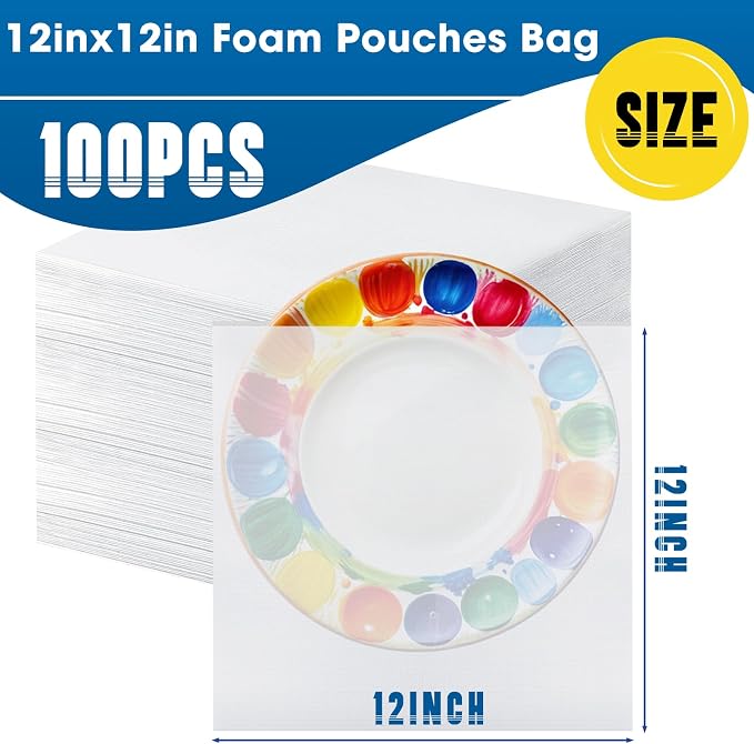 EPHECH 100PCS 12" x 12" Cushion Foam Pouches - Image 2