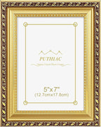 puthiac 5x7 Gold Picture Frame, Ornate Vintage Photo Frame | Antique gold by PUTHIAC