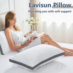 CozyLux Pillows King Size Set of 2, Soft Supportive 3D Down Alternative Bed - Image 8