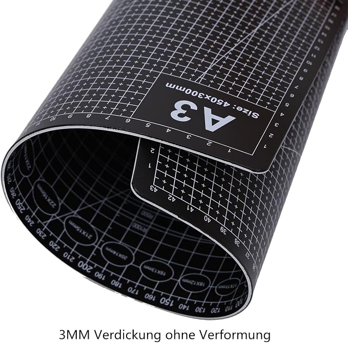 Cutting Mat A3 Black, Self Healing Cutting Mat 12x18 Inch, 5-Ply Craft Board - Image 3