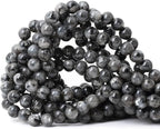 45PCS 8mm Natural Black Labradorite Gemstone Round Loose Beads Crystal Energy by CHEAVIAN