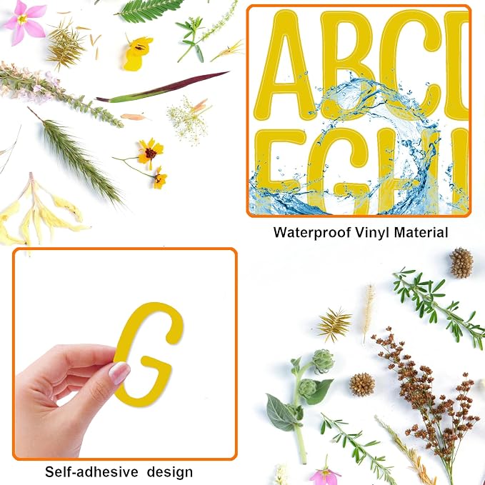 Bemeol 30 Sheets Large Letter Stickers 4 Inch Alphabet Letter Stickers Self - Image 4