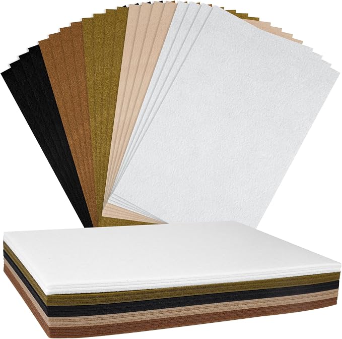 NEBURORA 20 Pcs 2mm Thick Stiff Felt Sheets by NEBURORA