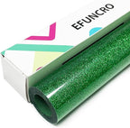 Efuncro- Green Glitter HTV 12'' x 8ft Heat Transfer Vinyl, Iron on by Unknown