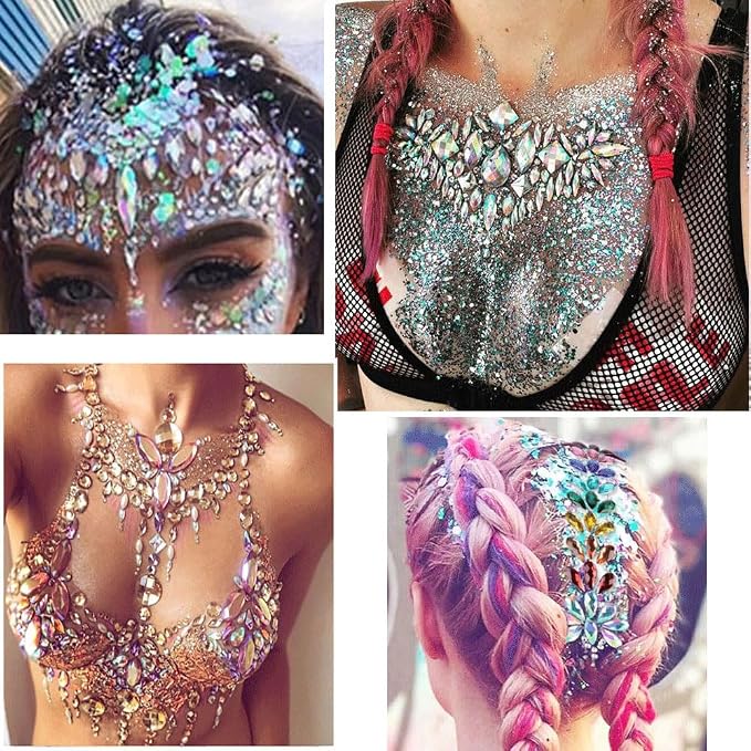 1400PCS Rainbow AB Colorful Gems Rhinestones Jewels - Image 2