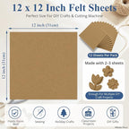12" x 12" Felt Sheets for Crafts, 2mm Stiff Felt Fabric, Tan | 2mm Thick Stiff - Image 3