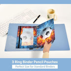 Soccer Ball Football Fire Water Pencil Pouch - Image 4