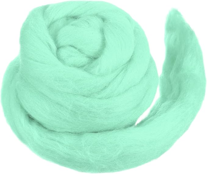 MECCANIXITY Wool Roving Yarn Soft Felting Wool 50g/1.76oz Pure Chunky Roving by MECCANIXITY
