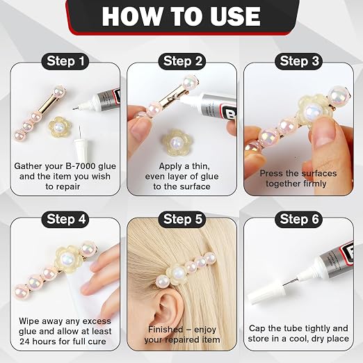 B-7000 Glue Clear with Precision Tip, 15ml 10 Pack Multi-Function Craft Adhesive - Image 6