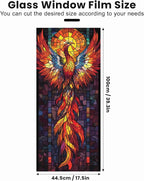 Stained Glass Window Privacy Film: Non-Adhesive Sun and Landscape Mosaic Design - Image 2