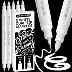 ARTISTRO 5 White Acrylic Paint Markers by ARTISTRO