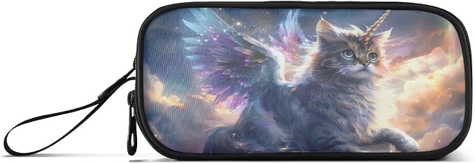 Unicorn Cat with Wings Pencil Case Box Boys Girls Large Pencil Pouch Zipper - Image 6