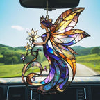 Flowers Fairy Acrylic Suncatcher Stained Glass Effect Window Car Hanging - Image 5