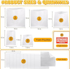 160 Pcs Packing Moving Foam Pouches & Sheets, 5 Sizes Cushion Foam Wrap Pouches - Image 2