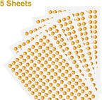 HARFINGTON 5 Sheet/800pcs Rhinestone Adhesive Stickers Self Adhesive Acrylic - Image 3