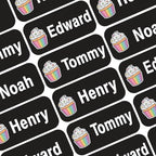 Personalized Name Labels for Kids – 60 Waterproof Peel-and-Stick Labels for by GILBIN