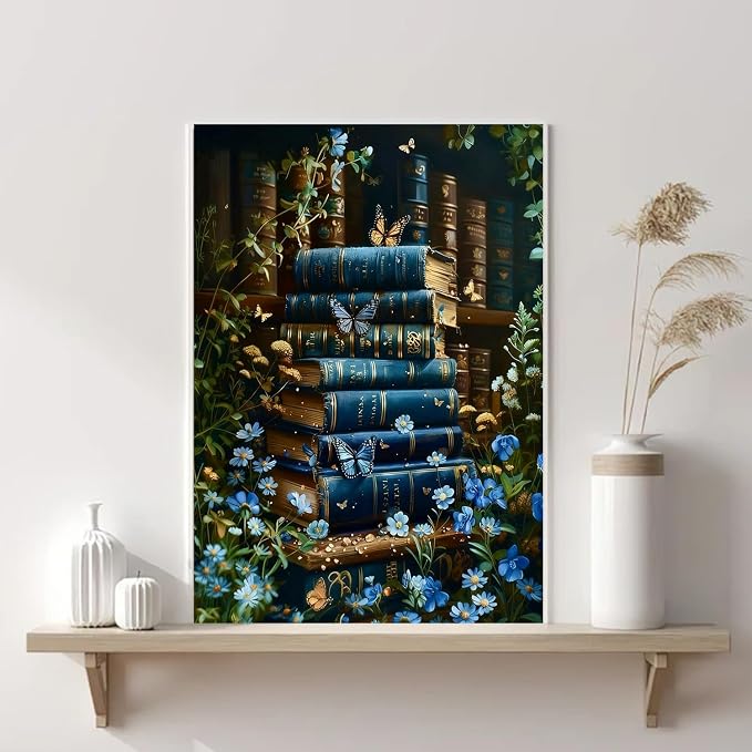 Book Flower Diamond Art Kits for Adults, DIY 5D Diamond Painting Kits for - Image 2