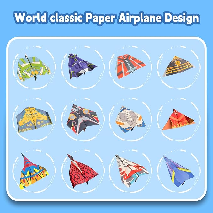 Paper Airplane Origami Kit for Kids Ages 8-12, 12 Paper Airplane Designs - Image 2