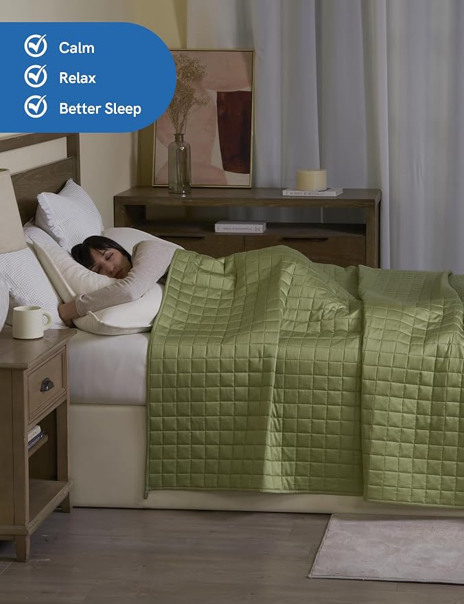 YnM Cooling Weighted Blanket for Adults, 20lbs Heavy Bed Throw for One Person - Image 3