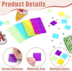 FEBSNOW 60 Piece Diamond Art Wax Pads Diamond Art Painting Glue Clay Colorful - Image 3