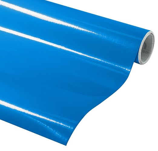 VViViD Sky Blue Gloss DECO65 Permanent Adhesive Craft Vinyl - Image 2