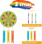 Wooden Mandala Wind Chime Ornaments Painting Craft, 8 Style Cutouts - Image 2