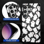 Case for Samsung Galaxy S25 Ultra Case, Halloween Ghosts Bats Design Hybrid - Image 2