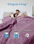 YnM Cooling Weighted Blanket for Adults, 15lbs Heavy Bed Throw for One Person - Image 5