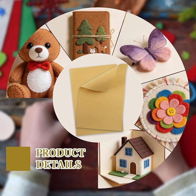 12 Pcs Felt Sheets, 7x11 Inch Stiff Felt - Image 4