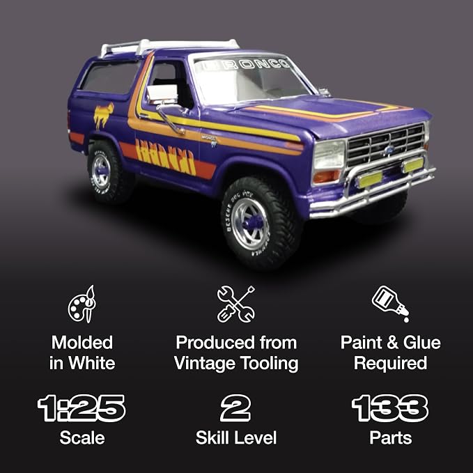 MPC 1980 Ford Bronco 1:25 Scale Model Kit - Image 3